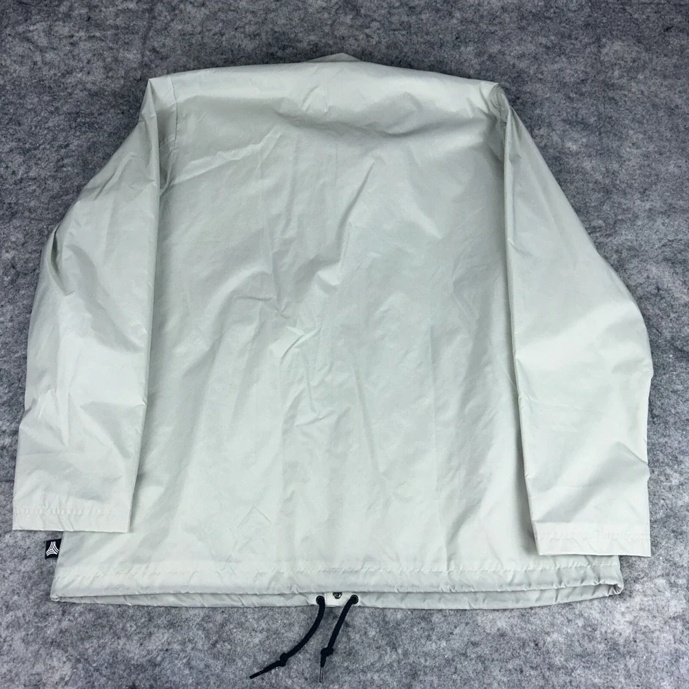 Adidas Tango Stadium Jacket Mens Size XL Ash Silver Soccer Button Up Windbreaker